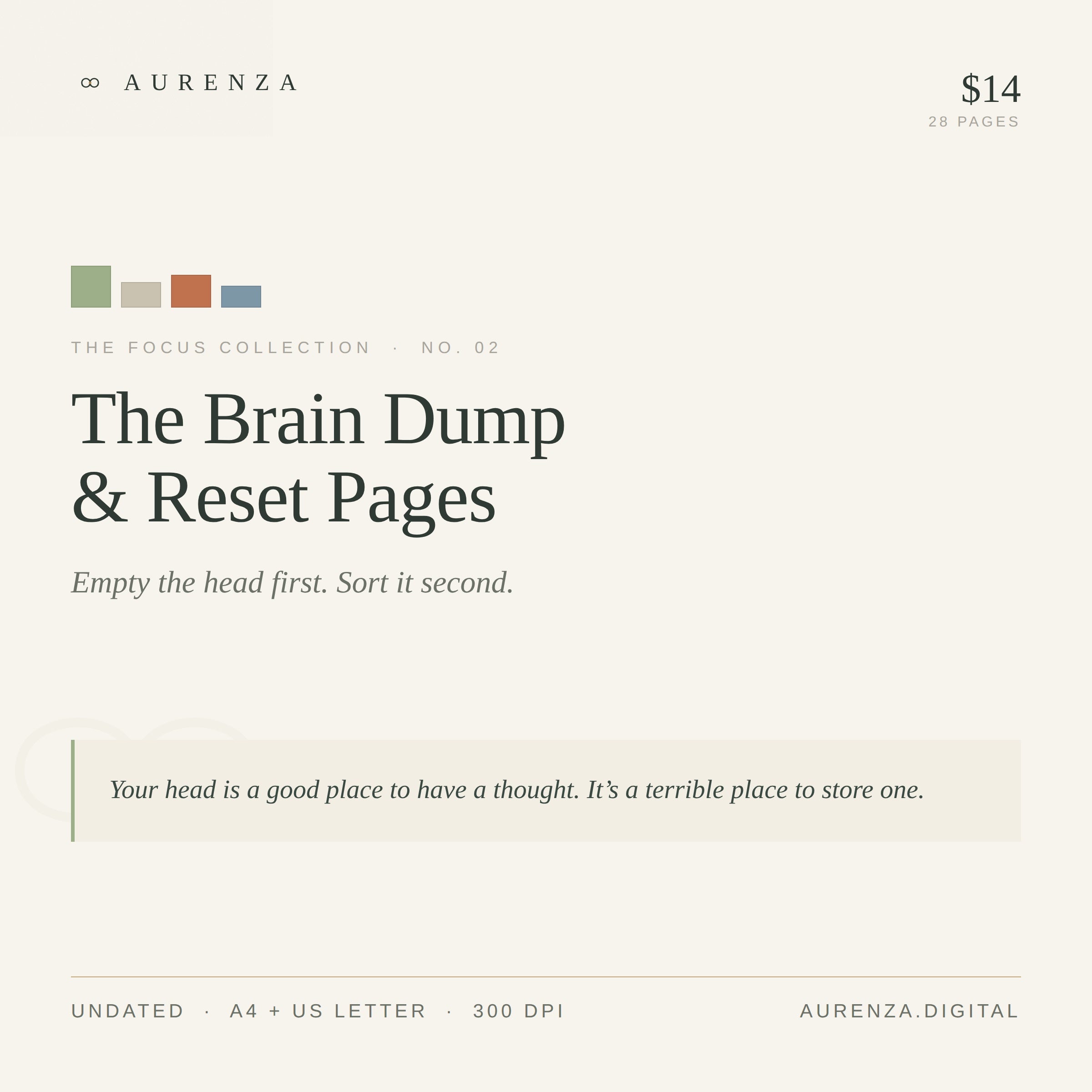 The Brain Dump & Reset Pages